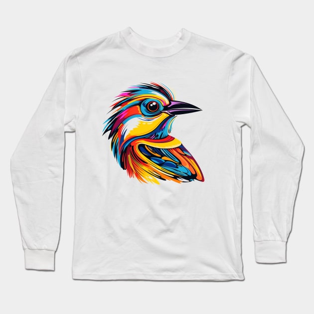 bird with pop art style Long Sleeve T-Shirt by gblackid